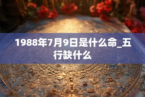 1988年7月9日是什么命_五行缺什么