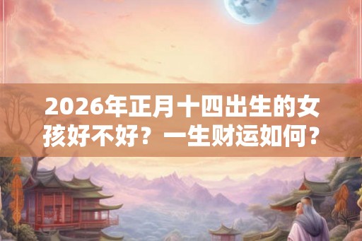 2026年正月十四出生的女孩好不好？一生财运如何？