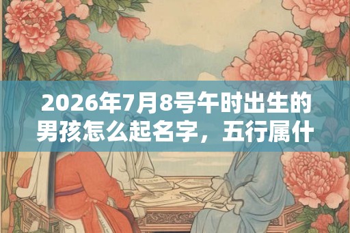 2026年7月8号午时出生的男孩怎么起名字，五行属什么