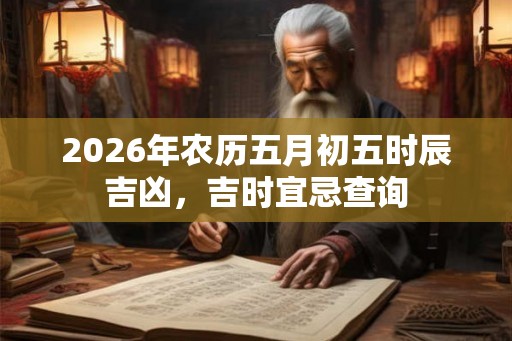 2026年农历五月初五时辰吉凶，吉时宜忌查询