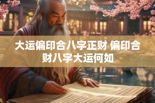 大运偏印合八字正财 偏印合财八字大运何如