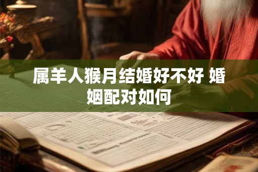 属羊人猴月结婚好不好 婚姻配对如何 属羊人猴月结婚好不好 婚姻配对如何