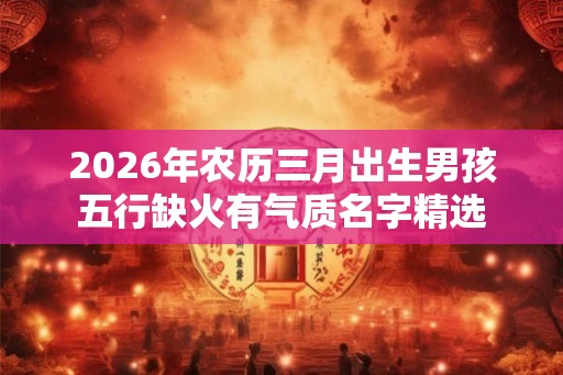 2026年农历三月出生男孩五行缺火有气质名字精选