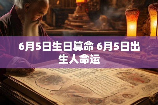 6月5日生日算命 6月5日出生人命运