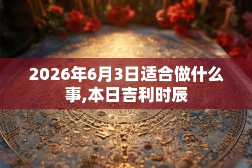 2026年6月3日适合做什么事,本日吉利时辰