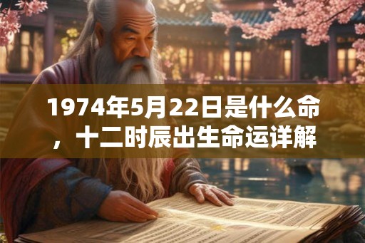 1974年5月22日是什么命，十二时辰出生命运详解