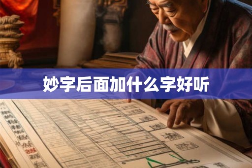 妙字后面加什么字好听