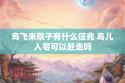鸟飞来院子有什么征兆 鸟儿入宅可以赶走吗 鸟飞来院子有什么征兆 鸟儿入宅可以赶走吗