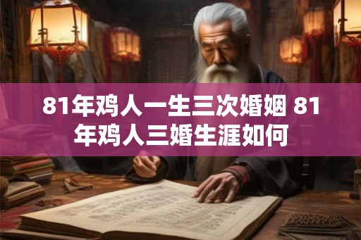81年鸡人一生三次婚姻 81年鸡人三婚生涯如何