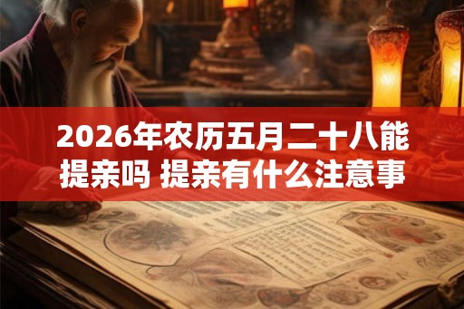 2026年农历五月二十八能提亲吗 提亲有什么注意事项 2026年农历五月二十八能提亲吗 提亲有什么注意事项