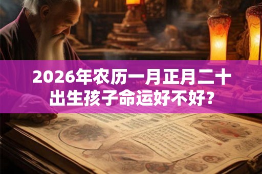 2026年农历一月正月二十出生孩子命运好不好？