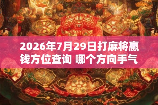 2026年7月29日打麻将赢钱方位查询 哪个方向手气佳