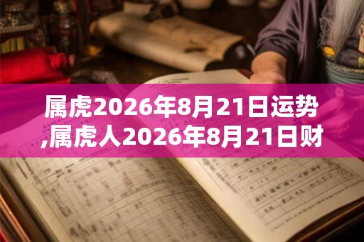 属虎2026年8月21日运势,属虎人2026年8月21日财运,生肖虎2026年8月21日运势
