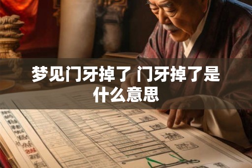 梦见门牙掉了 门牙掉了是什么意思