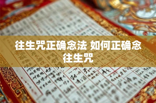 往生咒正确念法 如何正确念往生咒