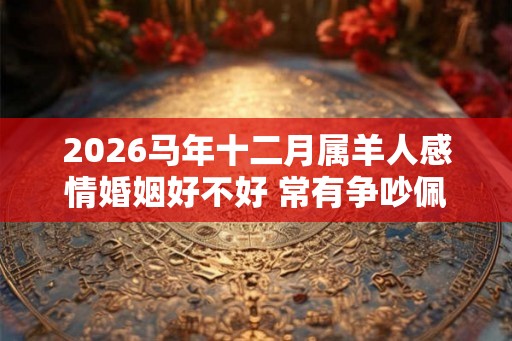 2026马年十二月属羊人感情婚姻好不好 常有争吵佩戴红绳
