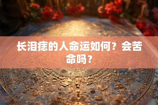 长泪痣的人命运如何？会苦命吗？