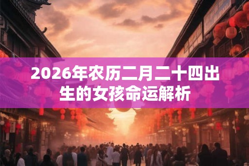 2026年农历二月二十四出生的女孩命运解析