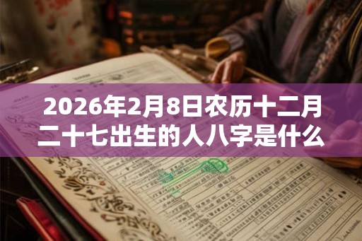 2026年2月8日农历十二月二十七出生的人八字是什么