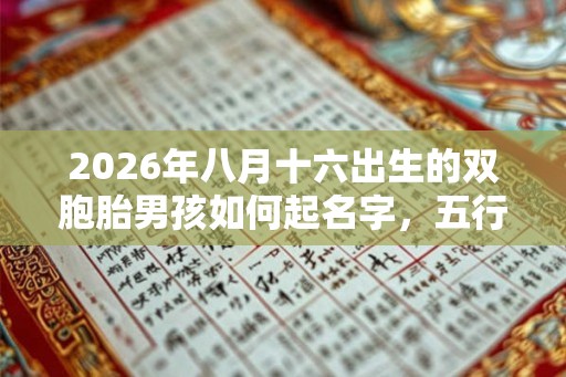 2026年八月十六出生的双胞胎男孩如何起名字，五行属什么？