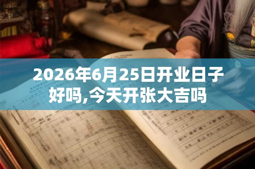 2026年6月25日开业日子好吗,今天开张大吉吗