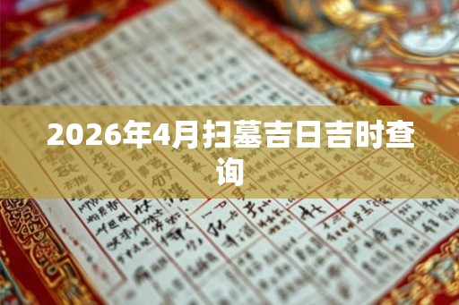 2026年4月扫墓吉日吉时查询