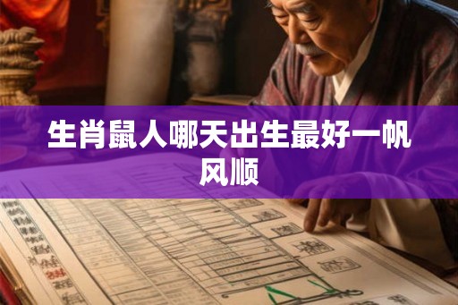 生肖鼠人哪天出生最好一帆风顺