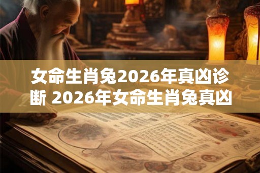 女命生肖兔2026年真凶诊断 2026年女命生肖兔真凶如何