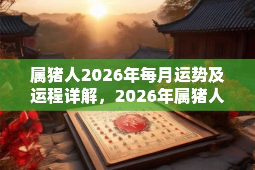 属猪人2026年每月运势及运程详解，2026年属猪人的全年每月运势