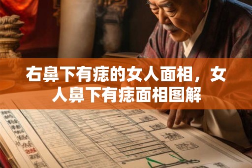 右鼻下有痣的女人面相，女人鼻下有痣面相图解
