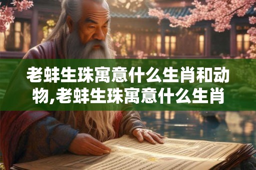 老蚌生珠寓意什么生肖和动物,老蚌生珠寓意什么生肖和动物生肖