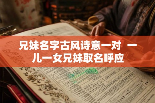 兄妹名字古风诗意一对  一儿一女兄妹取名呼应