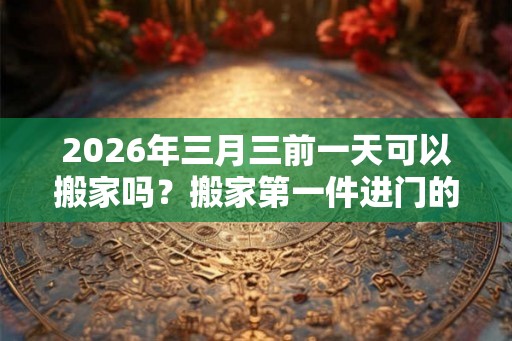 2026年三月三前一天可以搬家吗?搬家第一件进门的东西? 2026年三月三前一天可以搬家吗?搬家第一件进门的东西?