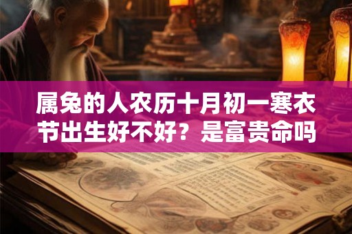 属兔的人农历十月初一寒衣节出生好不好？是富贵命吗？