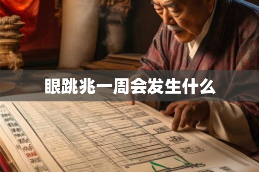 眼跳兆一周会发生什么 眼跳兆一周会发生什么