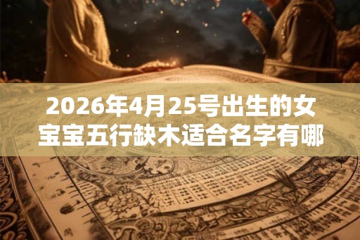 2026年4月25号出生的女宝宝五行缺木适合名字有哪些