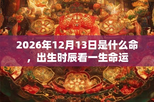 2026年12月13日是什么命，出生时辰看一生命运