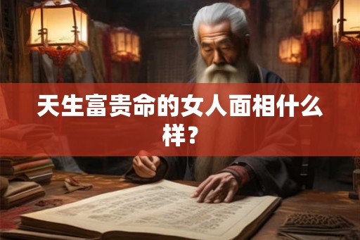 天生富贵命的女人面相什么样? 天生富贵命的女人面相什么样?