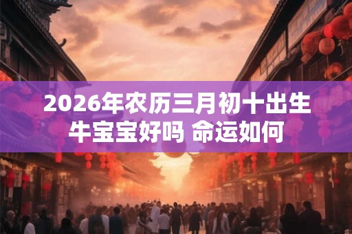 2026年农历三月初十出生牛宝宝好吗 命运如何 2026年农历三月初十出生牛宝宝好吗 命运如何