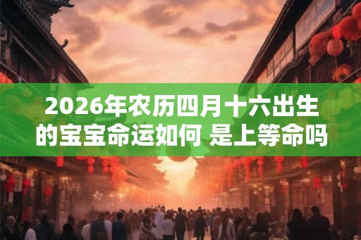 2026年农历四月十六出生的宝宝命运如何 是上等命吗 2026年农历四月十六出生的宝宝命运如何 是上等命吗