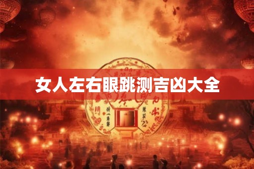 女人左右眼跳测吉凶大全 女人左右眼跳测吉凶大全