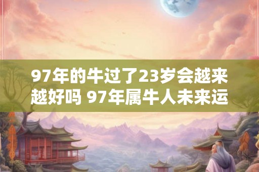 97年的牛过了23岁会越来越好吗 97年属牛人未来运势