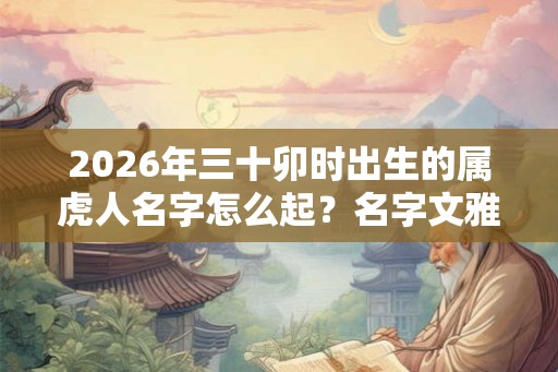 2026年三十卯时出生的属虎人名字怎么起？名字文雅有寓意