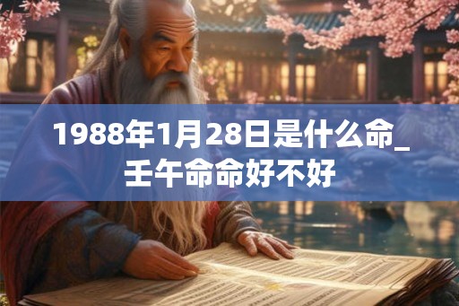 1988年1月28日是什么命_壬午命命好不好 1988年1月28日是什么命_壬午命命好不好