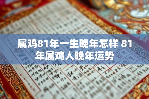 属鸡81年一生晚年怎样 81年属鸡人晚年运势