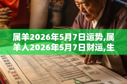 属羊2026年5月7日运势,属羊人2026年5月7日财运,生肖羊2026年5月7日运势 属羊2026年5月7日运势,属羊人2026年5月7日财运,生肖羊2026年5月7日运势