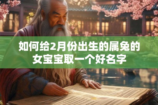 如何给2月份出生的属兔的女宝宝取一个好名字