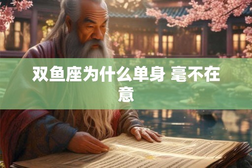 双鱼座为什么单身 毫不在意