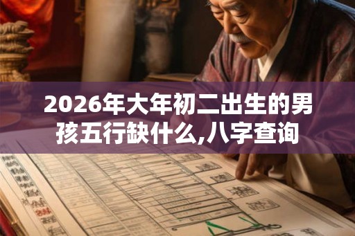 2026年大年初二出生的男孩五行缺什么,八字查询 2026年大年初二出生的男孩五行缺什么,八字查询