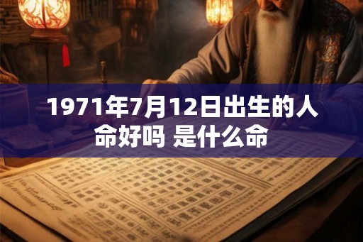 1971年7月12日出生的人命好吗 是什么命